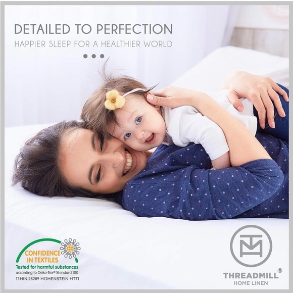 Threadmill Home Linen Bedding 300 Thread Count 100% Cotton Sheet Set, Sage color - Picture 4 of 8